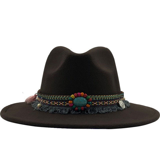 Wide Brim Fedora Hat - Festigal