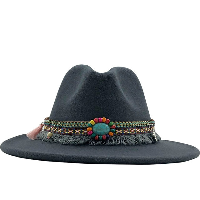 Wide Brim Fedora Hat - Festigal