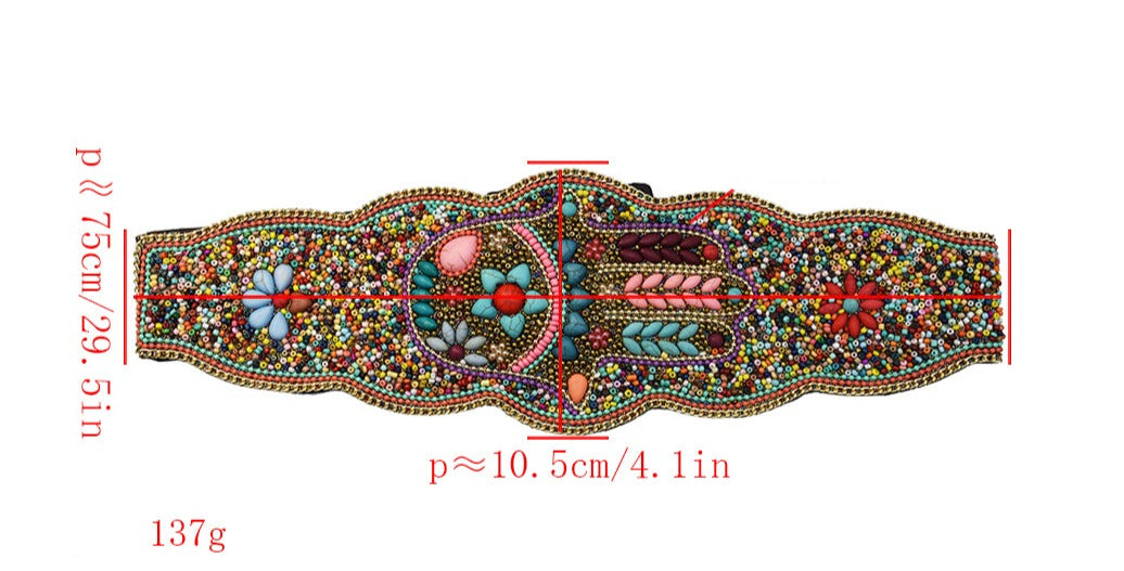 Hamsa Hand Beaded Belt - Festigal