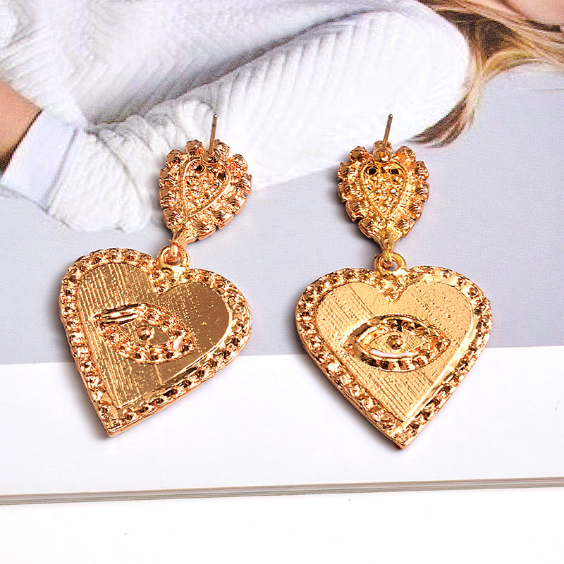 Glitter Heart Eye Earrings - Festigal