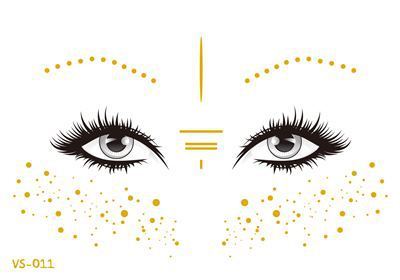 Gold and Silver Tattoo Makeup Stickers - Festigal
