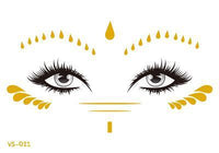 Gold and Silver Tattoo Makeup Stickers - Festigal