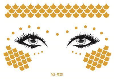 Gold and Silver Tattoo Makeup Stickers - Festigal