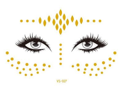 Gold and Silver Tattoo Makeup Stickers - Festigal