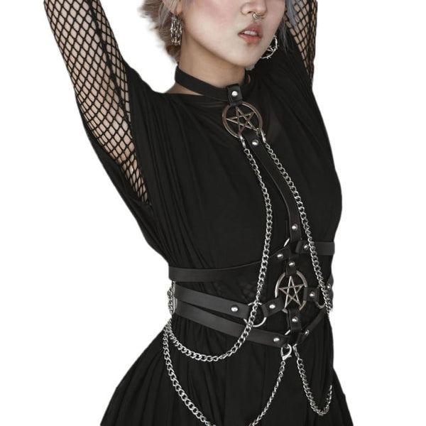 Goth Punk Body Chain Harness - Festigal