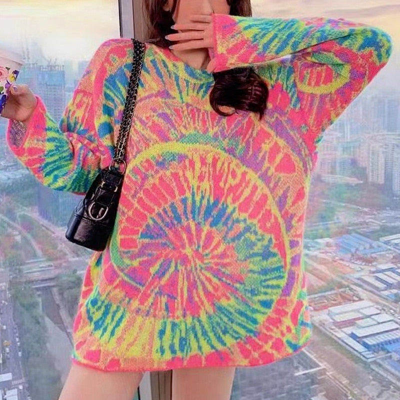 Oversized Tie Dye Sweater - Festigal