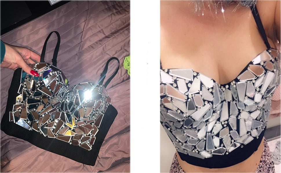 Shattered Glass or Sequined Mirror Corset - Festigal
