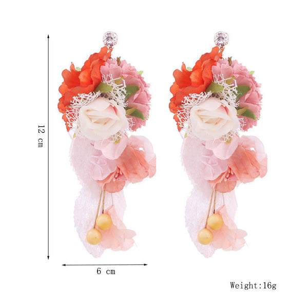Bohemian Statement Flower Earrings - Festigal