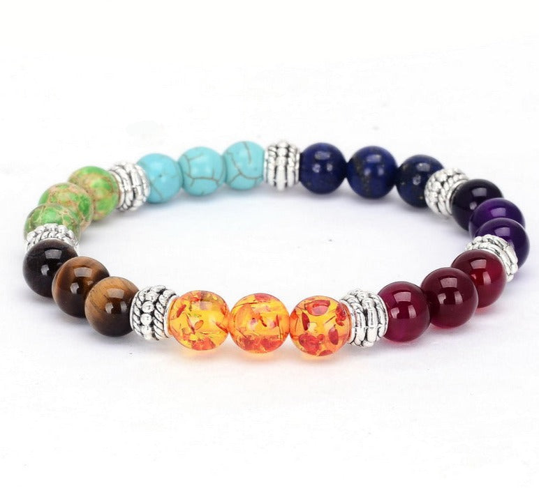 7 Chakra Crystal Natural Stone Bracelet - Festigal
