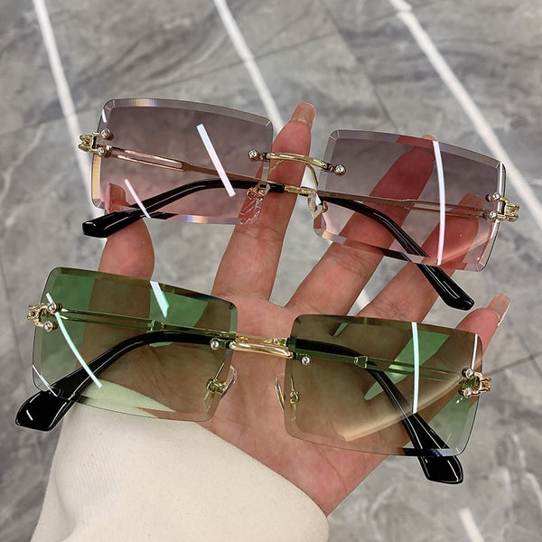 Fashion Vintage Rimless Sunglasses UV400 - Festigal