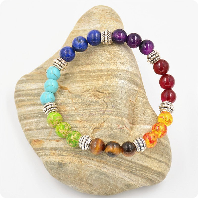 7 Chakra Crystal Natural Stone Bracelet - Festigal