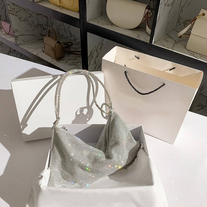 Sparkling Silver Clutch Bag - Festigal