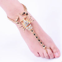 Rhinestone Scorpion Anklet - Festigal