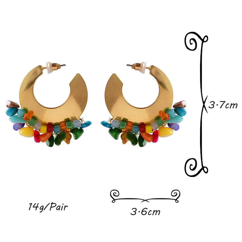 Statement Beaded Hoops - Festigal