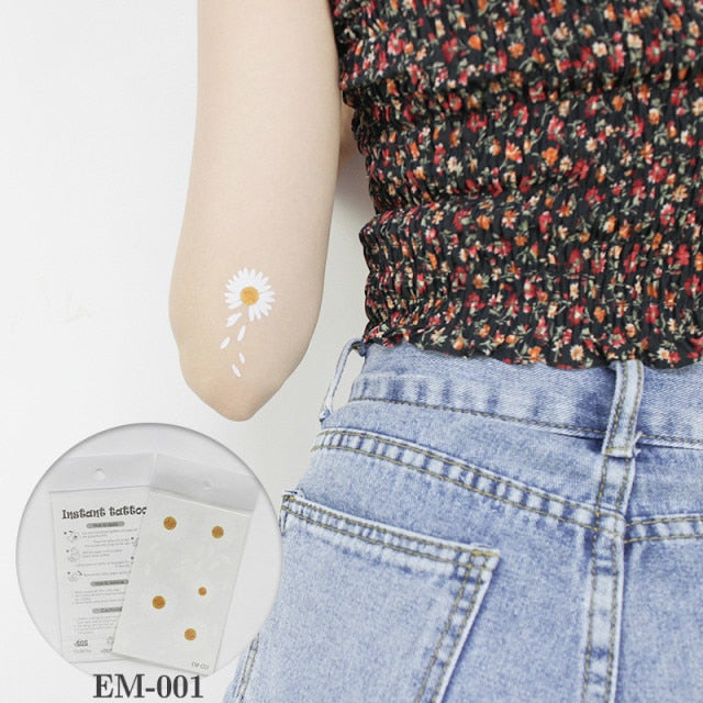 Waterproof Flower Tattoo Stickers - Festigal