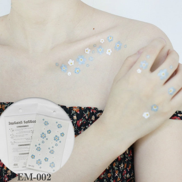 Waterproof Flower Tattoo Stickers - Festigal