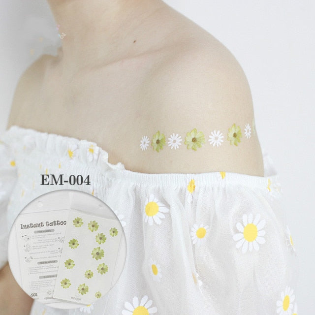 Waterproof Flower Tattoo Stickers - Festigal