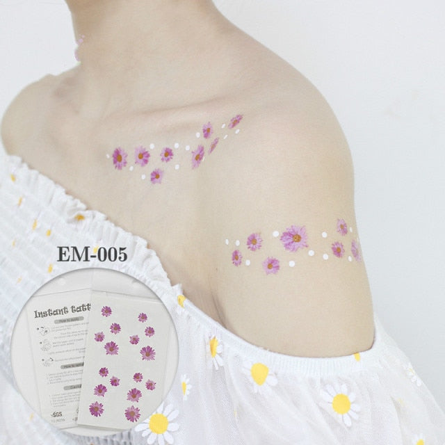Waterproof Flower Tattoo Stickers - Festigal