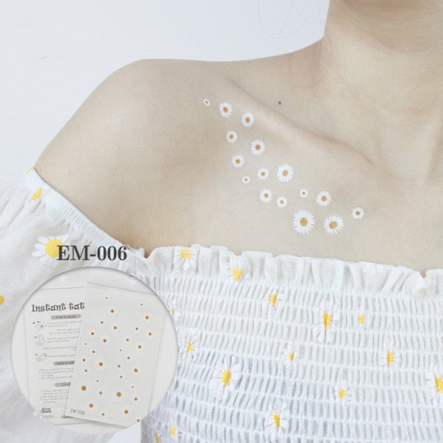 Waterproof Flower Tattoo Stickers - Festigal