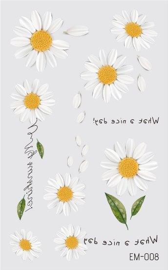 Waterproof Flower Tattoo Stickers - Festigal
