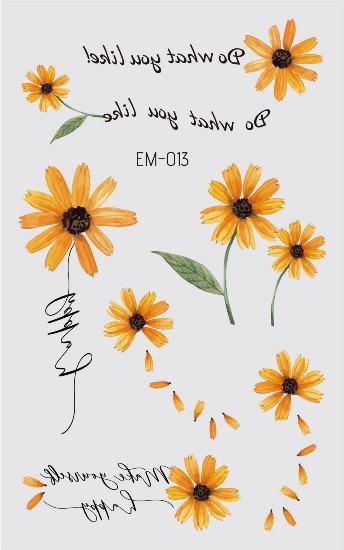 Waterproof Flower Tattoo Stickers - Festigal