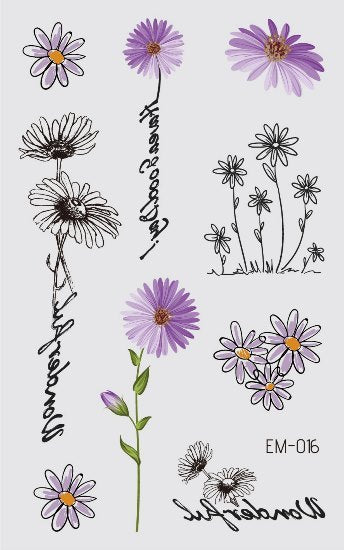 Waterproof Flower Tattoo Stickers - Festigal