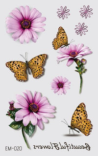Waterproof Flower Tattoo Stickers - Festigal
