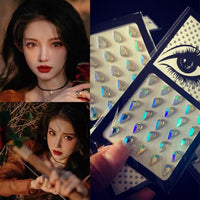 Sparkling Rhinestone Facial Art Stickers - Festigal