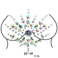 Sparkling Rhinestone Facial Art Stickers - Festigal