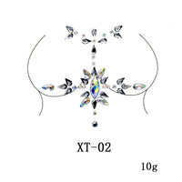 Sparkling Rhinestone Facial Art Stickers - Festigal