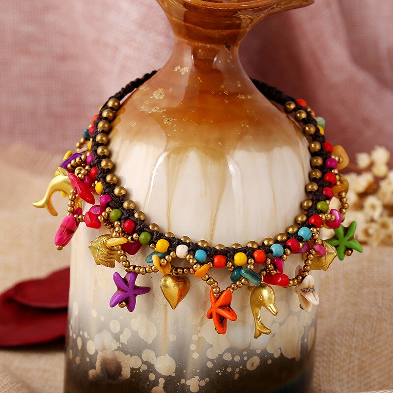 Starfish and Dolphin Anklet - Festigal