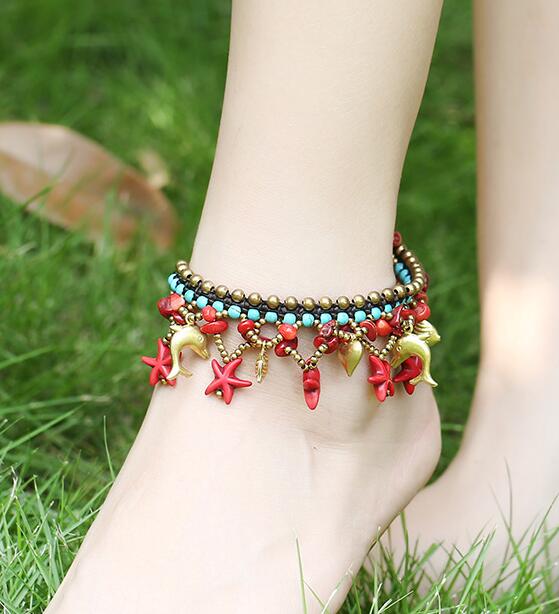 Starfish and Dolphin Anklet - Festigal